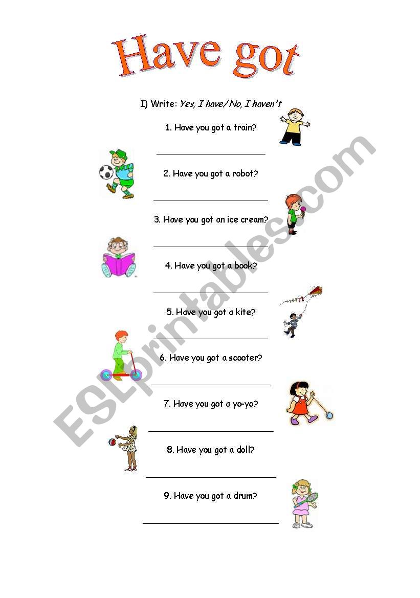 toys worksheet