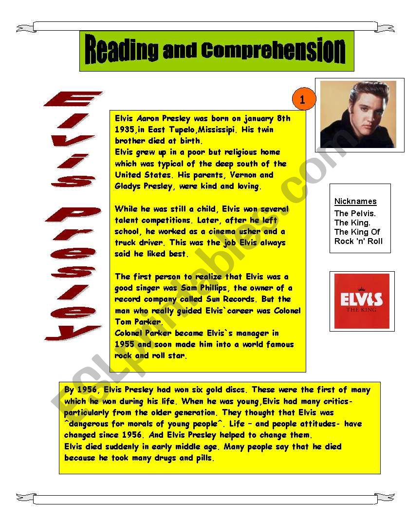 elvis-presley-esl-worksheet-by-nabila-manzur