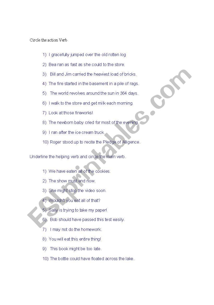 grammar exam worksheet