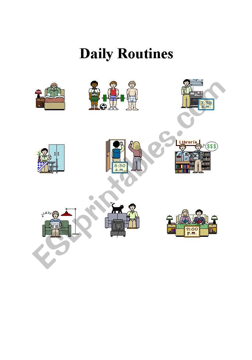 Daily Routines worksheet