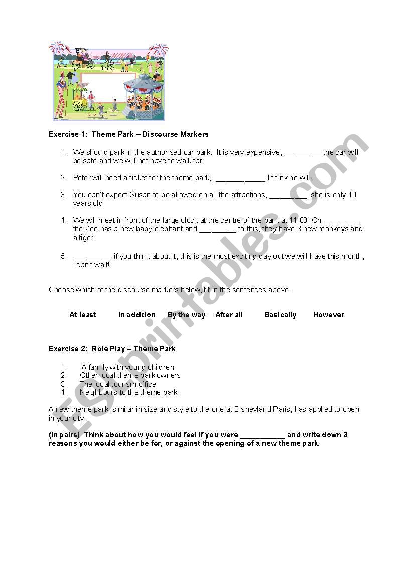 Discourse Markers worksheet