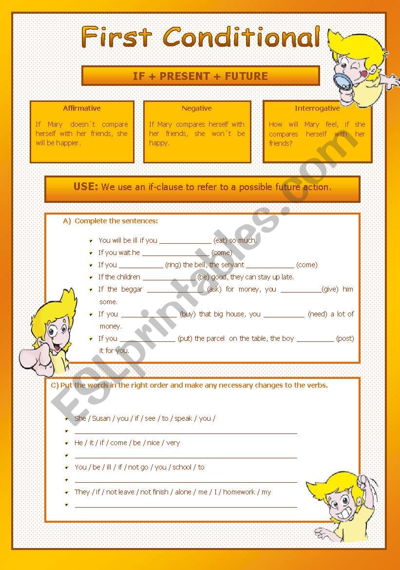 First conditional worksheet