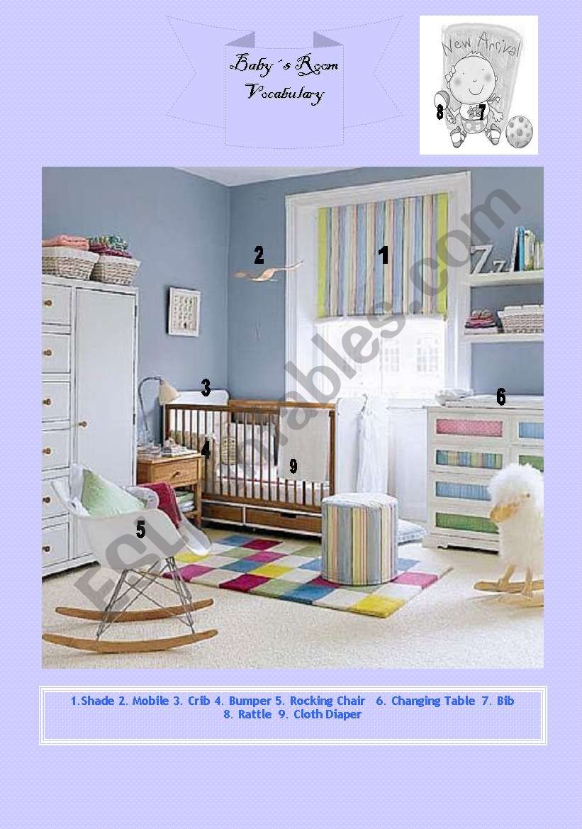 The Baby Room - Vocabulary worksheet