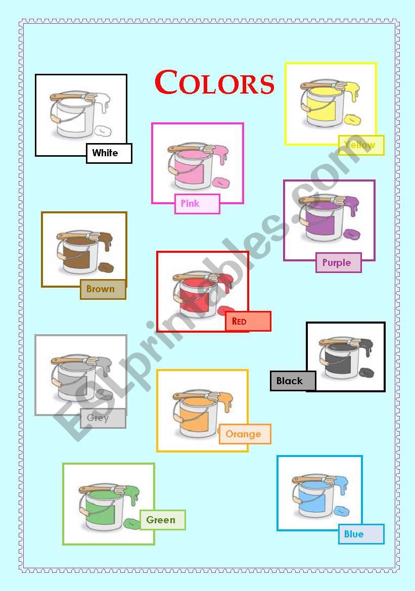 Colors worksheet