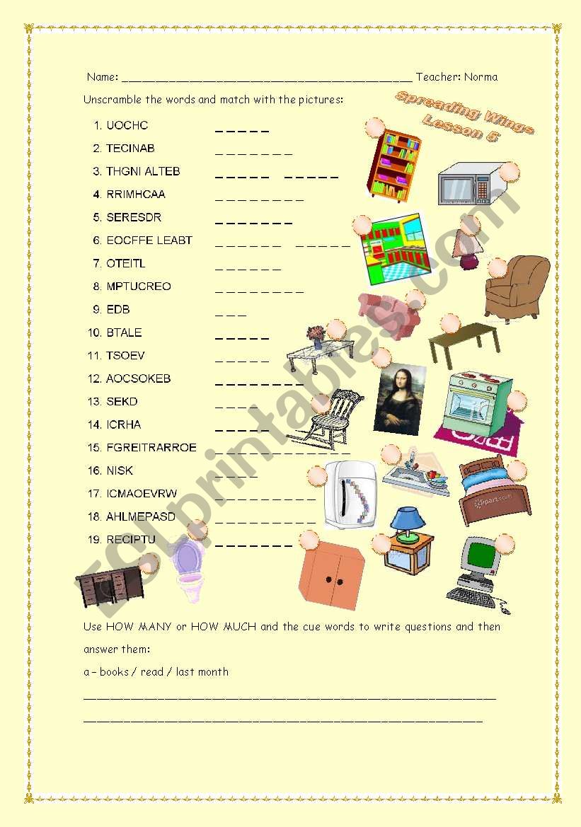 Countables and uncountables worksheet