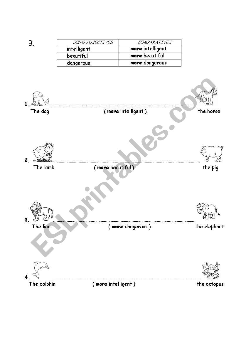 comparative sentences worksheet