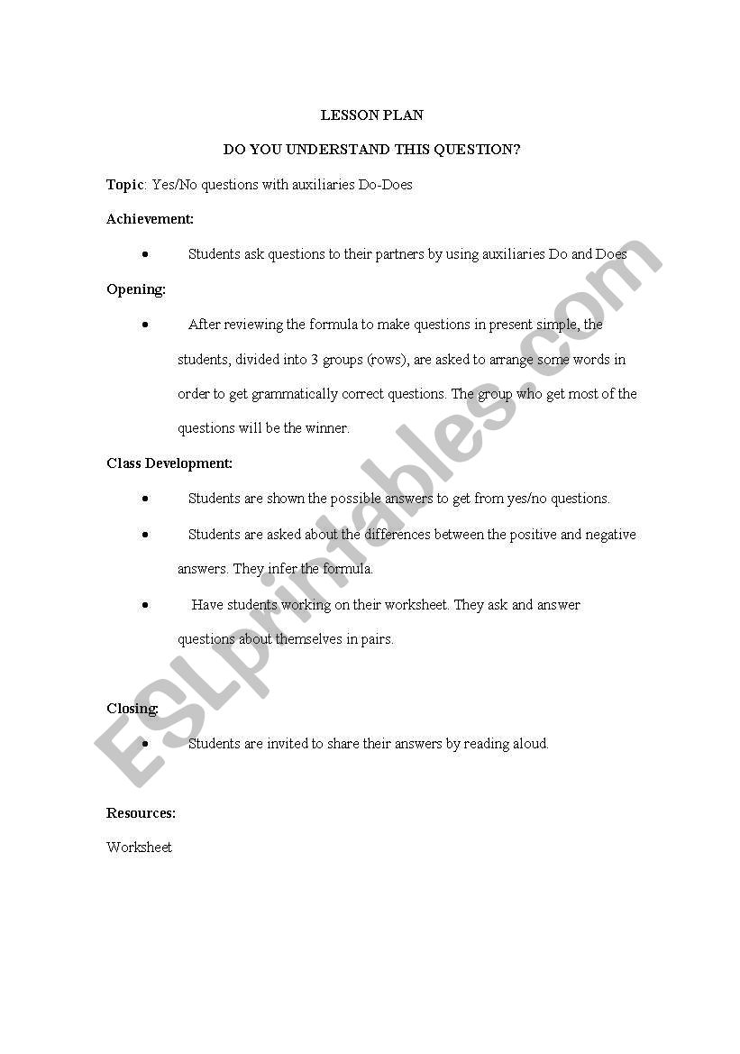 Do-Does worksheet