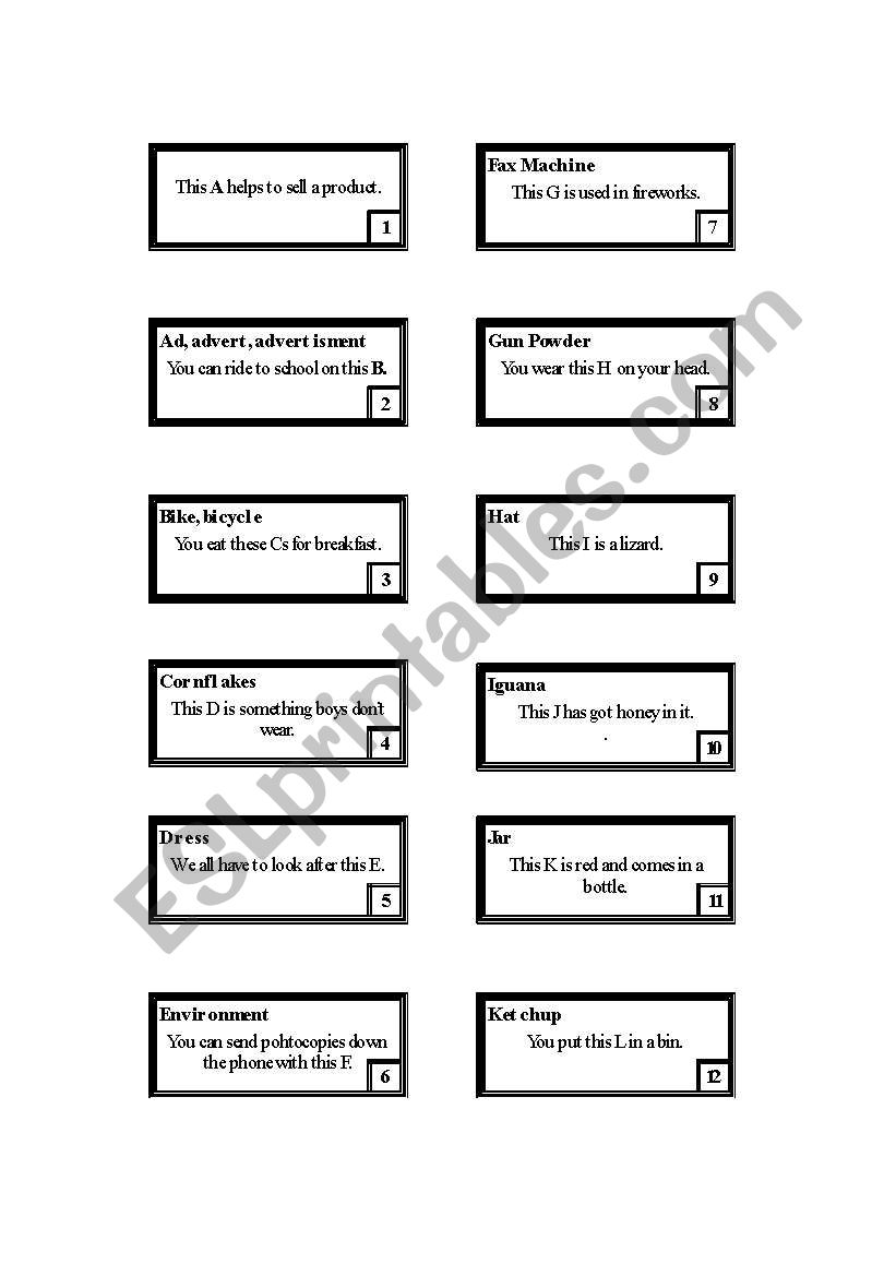 The Alphabet Game worksheet