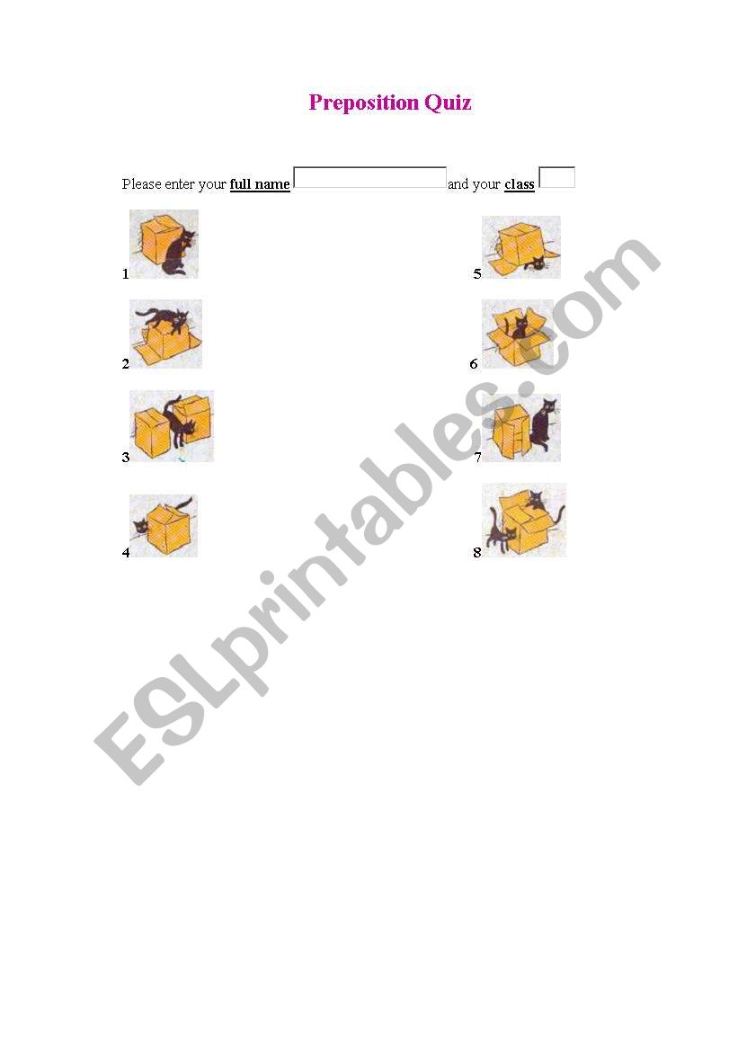 Quiz worksheet