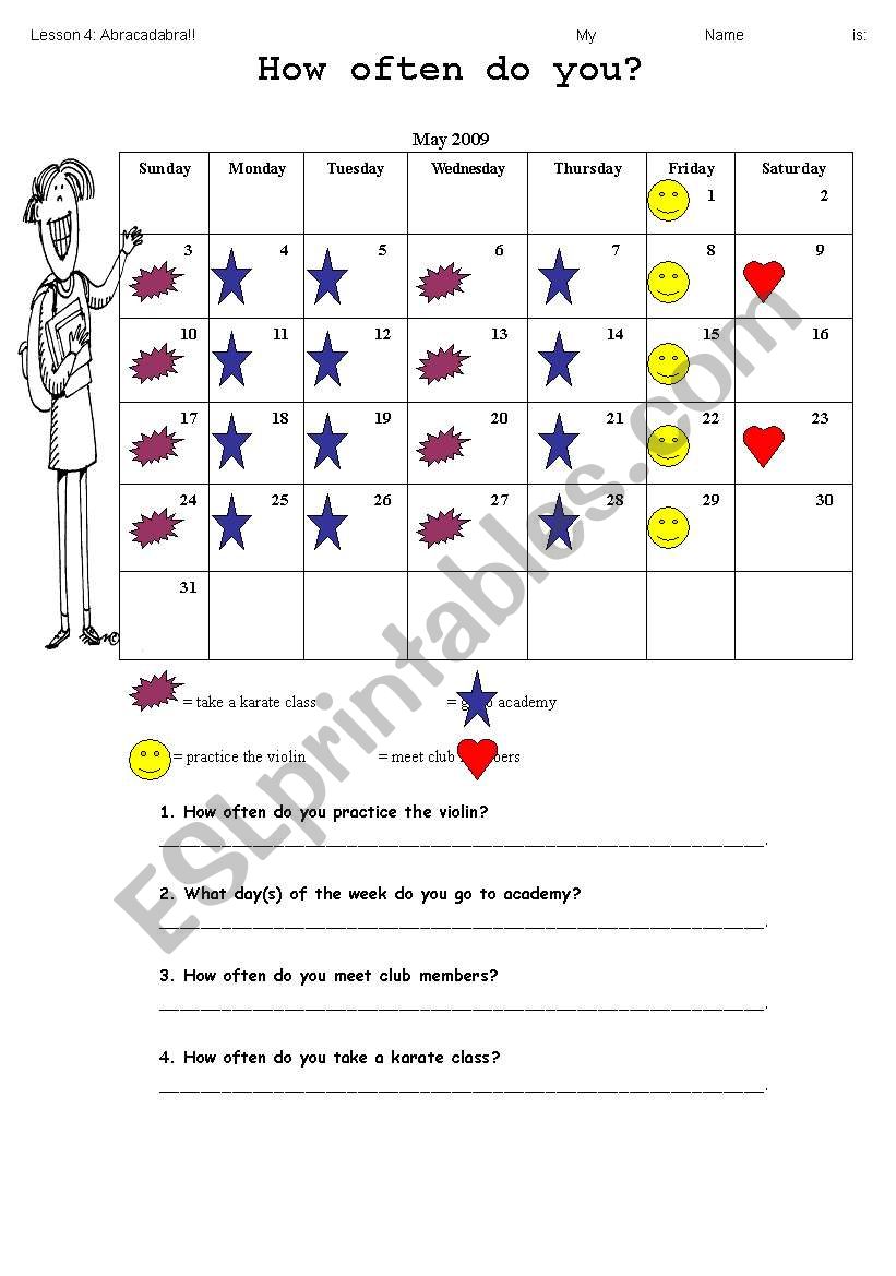 How Often Do You? (Hobbies) worksheet