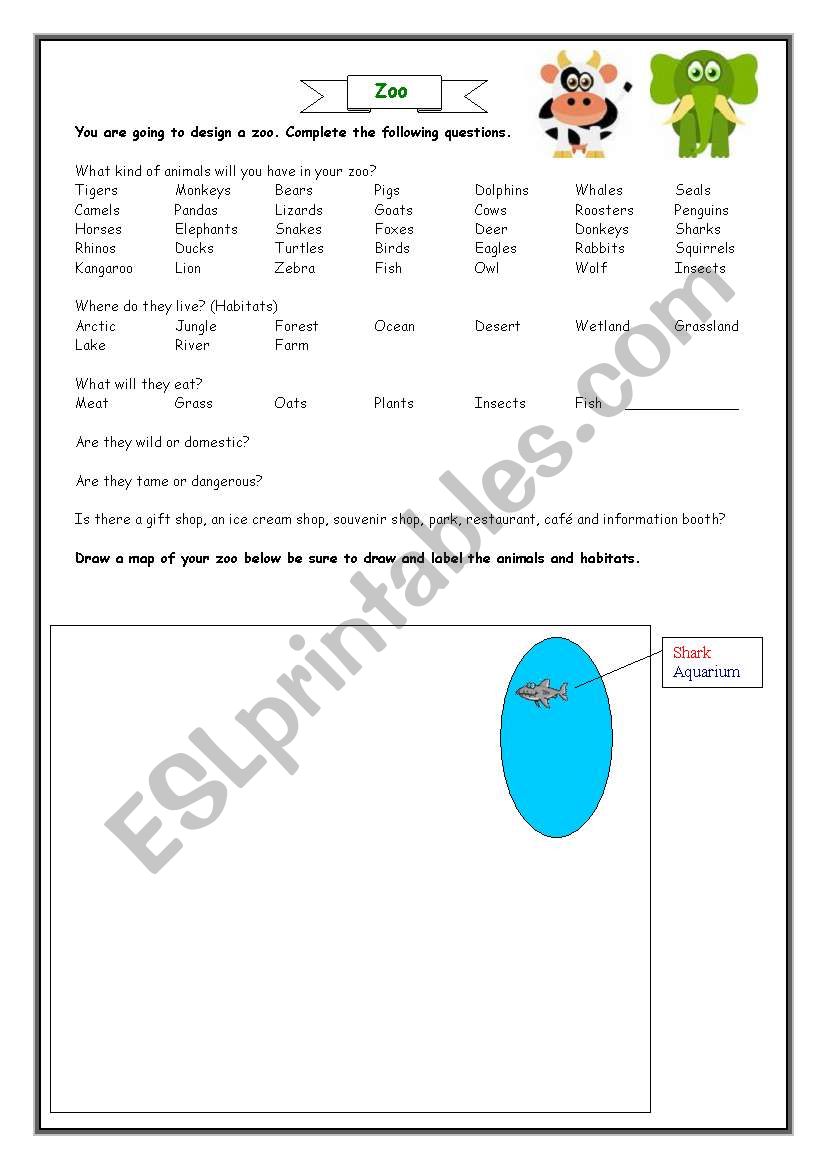 Zoo Animals worksheet