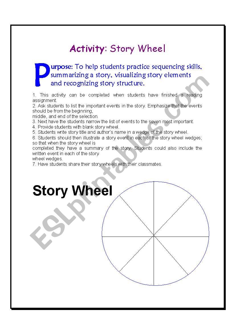 Story wheel worksheet
