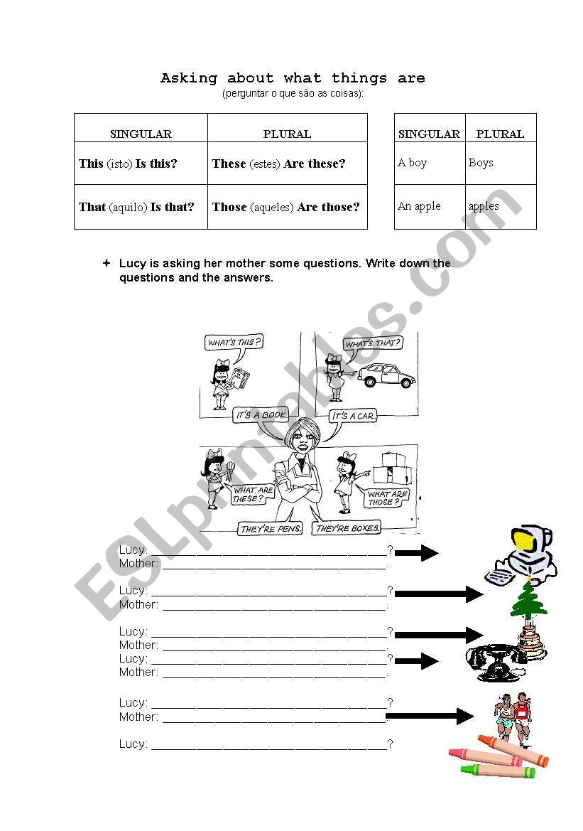 Demonstrative worksheet