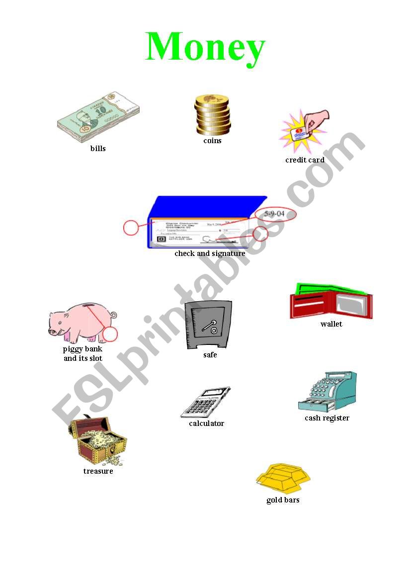 Money - pictionary (1) worksheet