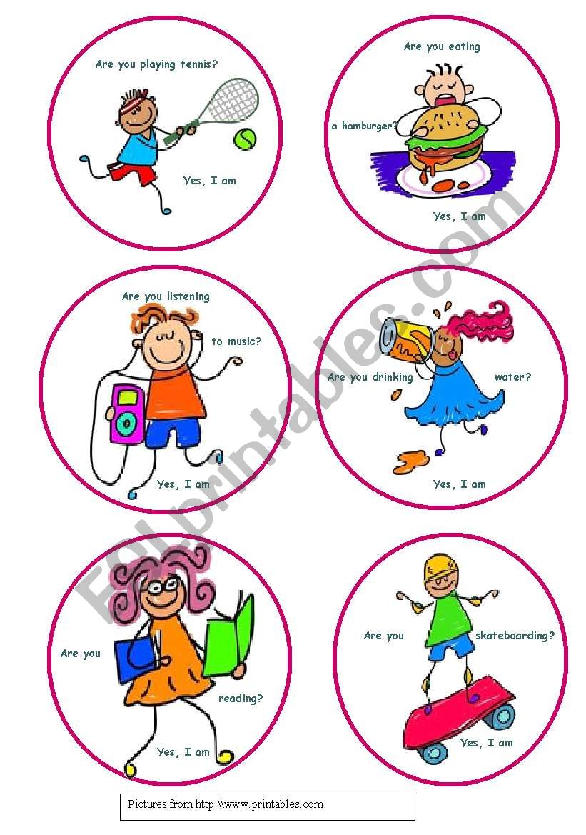 Actions_memory game worksheet