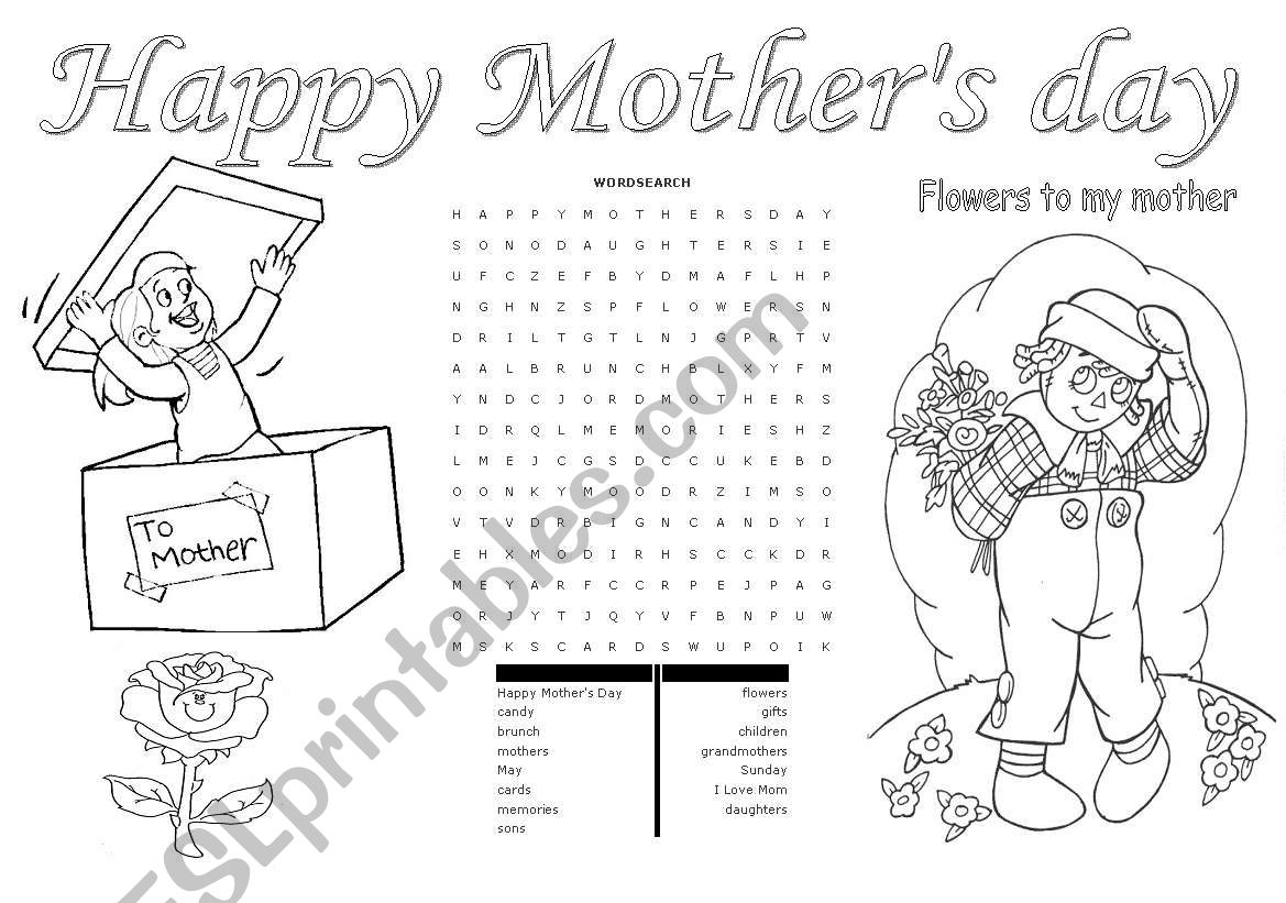 Mothers Day worksheet