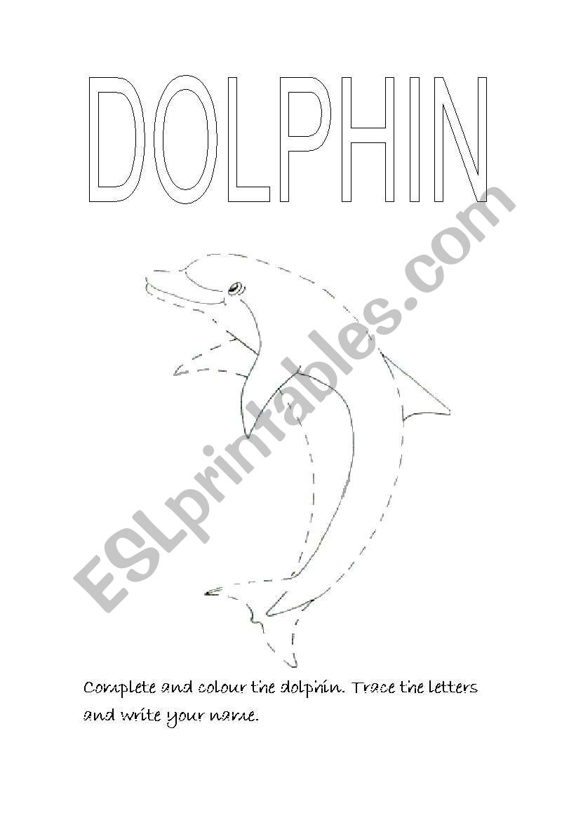 Complete the dolphin worksheet