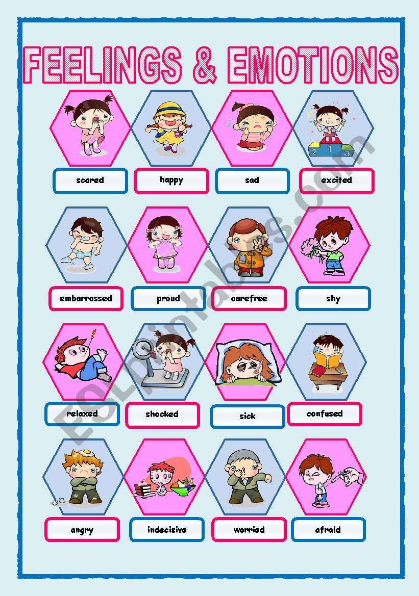 FEELINGS & EMOTIONS worksheet