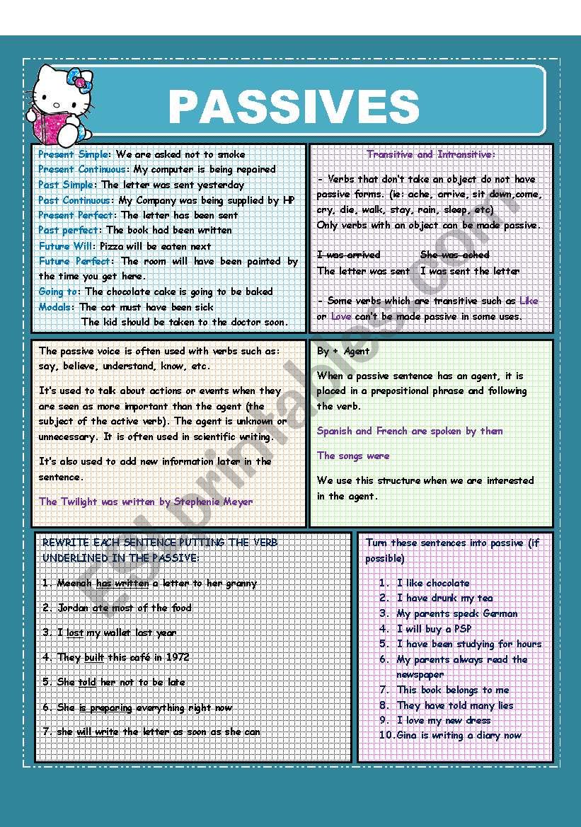 passive voice worksheet