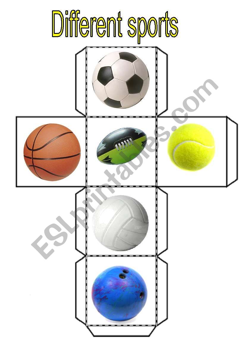 sports dice worksheet