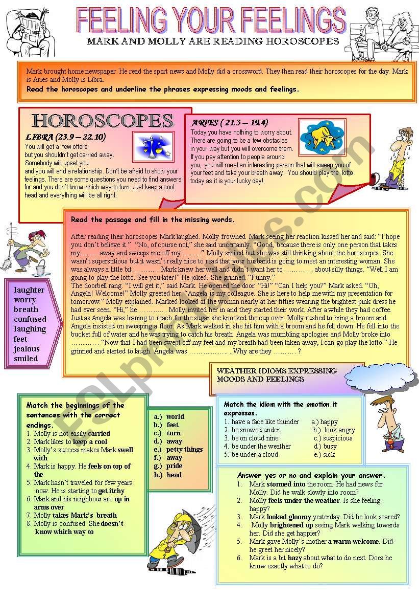 How to express feelings (2-2) worksheet