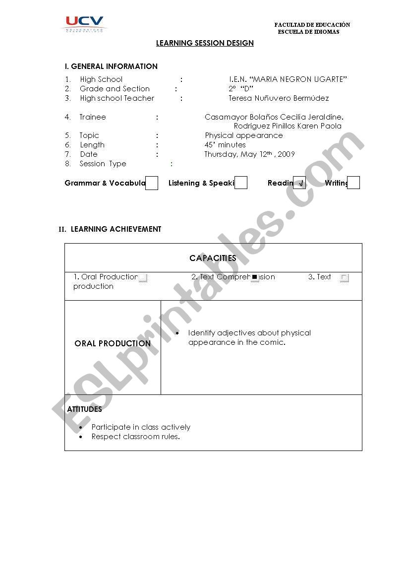 adjectives worksheet