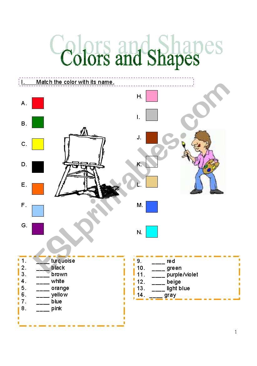 Colors & Shapes Basics (5 full pages!)