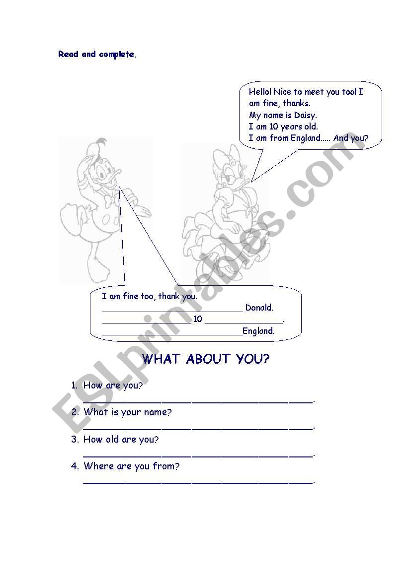 HELLO! worksheet