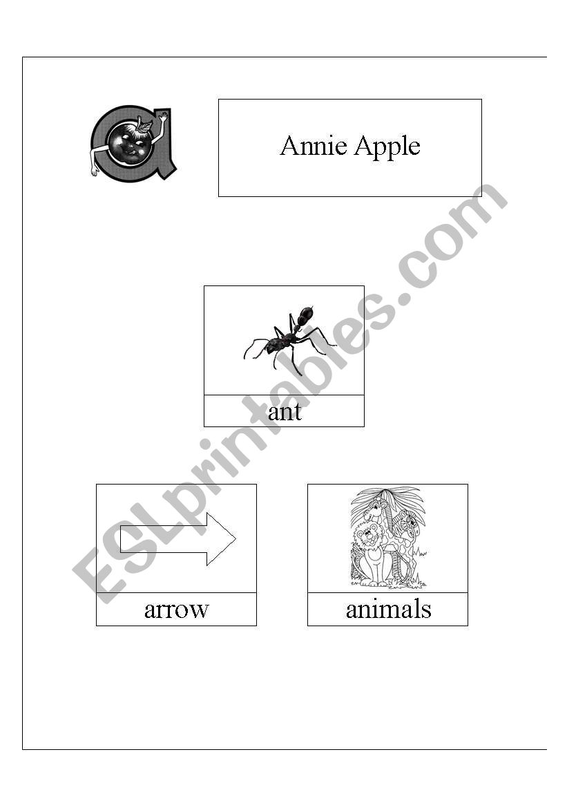 Annie Apple and Bouncy Ben worksheet