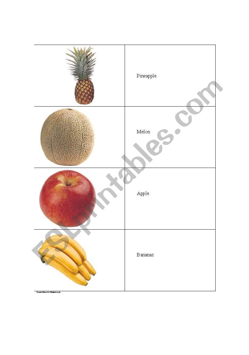 Foodcards 3  worksheet