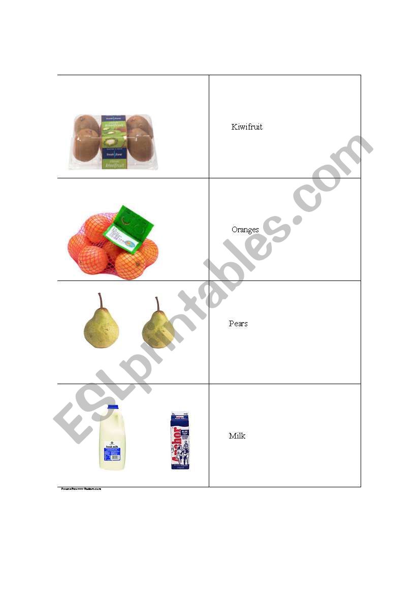foodcards 8  worksheet