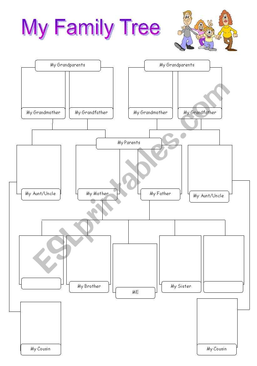 My Family Tree worksheet