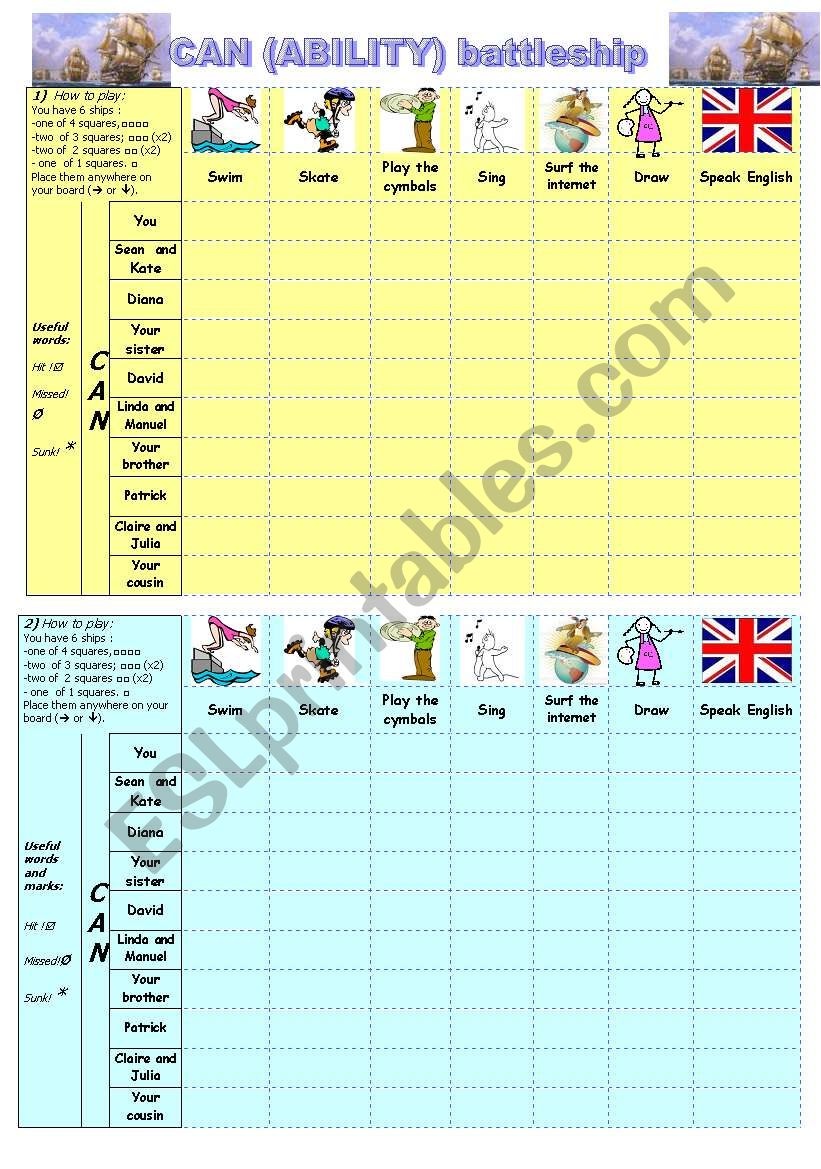 Can ability battleship worksheet