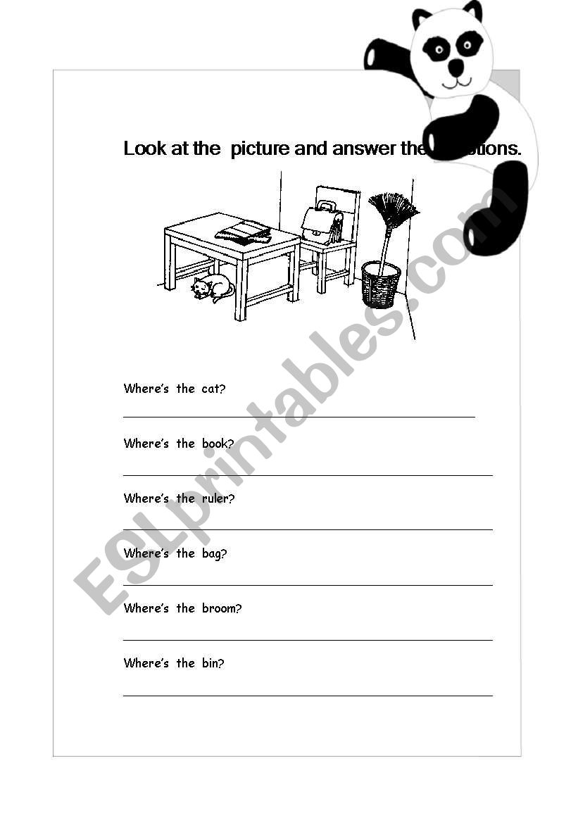 PREPOSITION worksheet