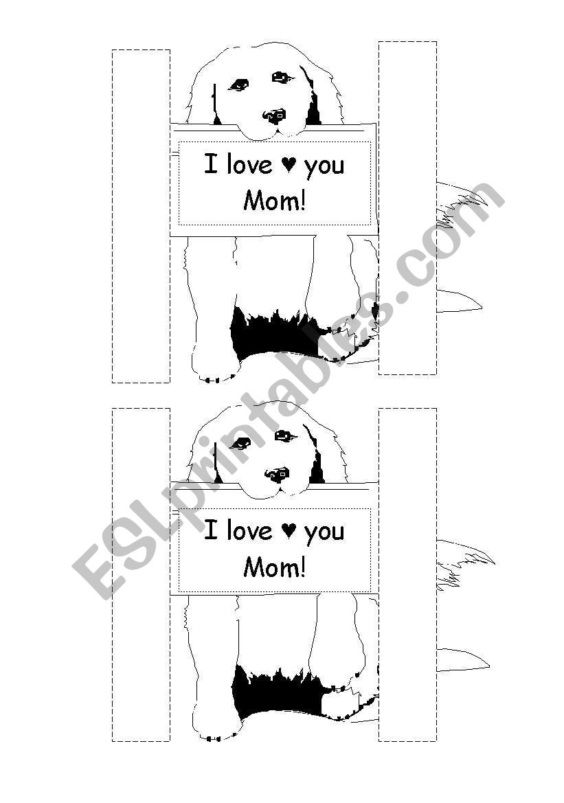 Mothers Day pop-up cards worksheet