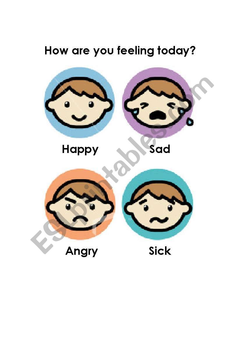 How are you feeling today? worksheet