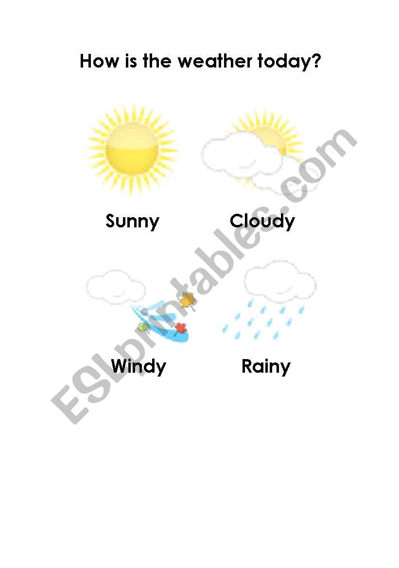 How is the weather today? worksheet