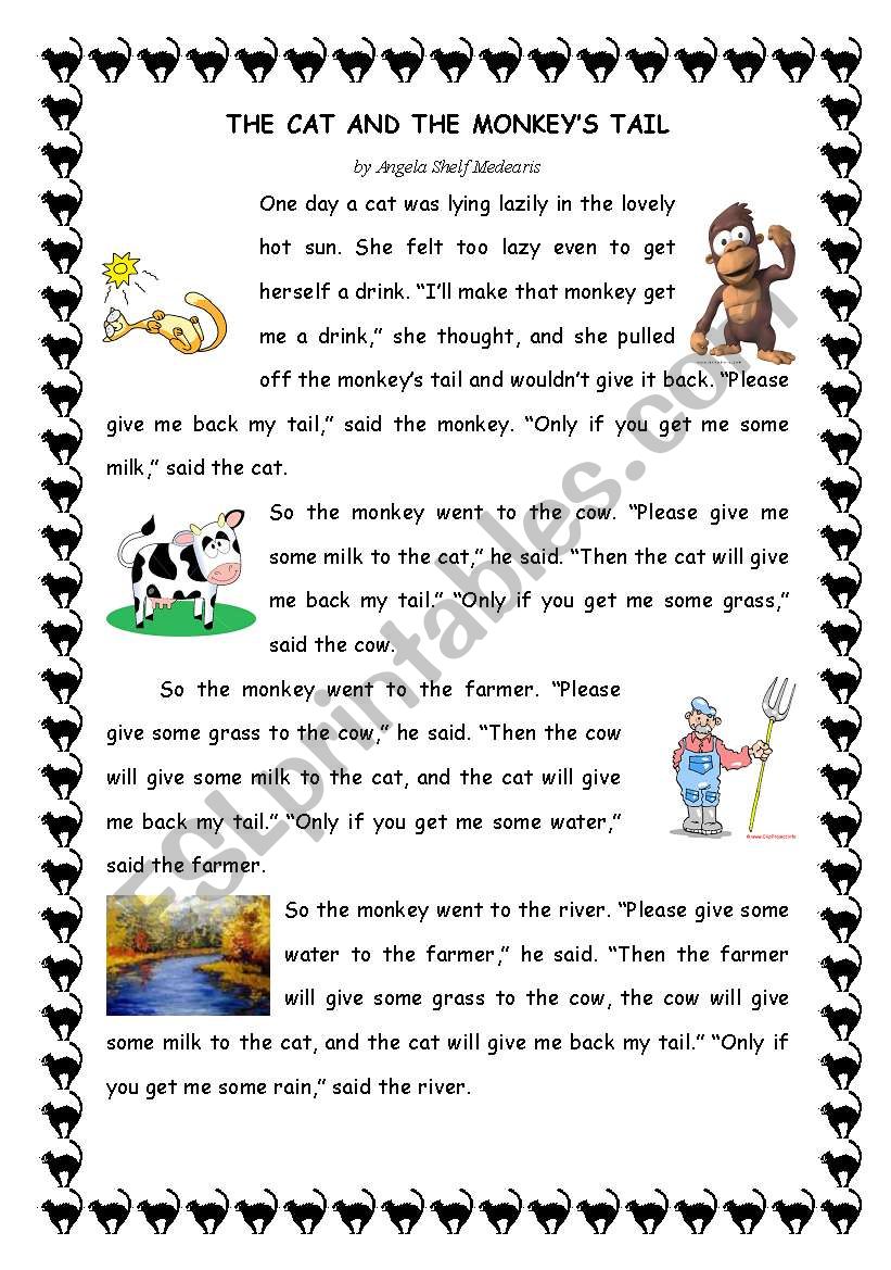 the cat and the monkeys tail worksheet
