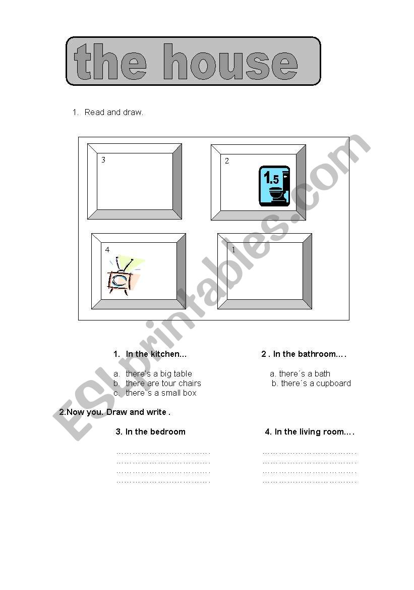 the house  worksheet