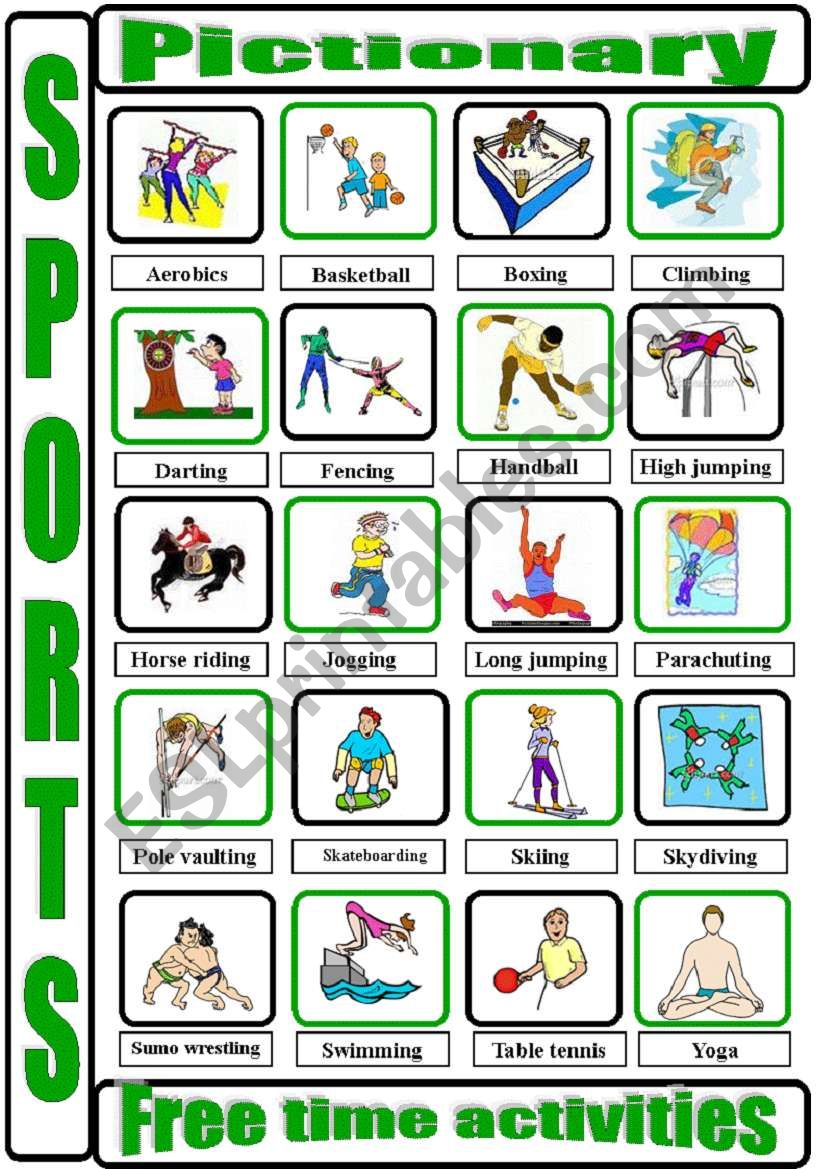 Sports_pictionary_2 ( coloured and white & black versions). 