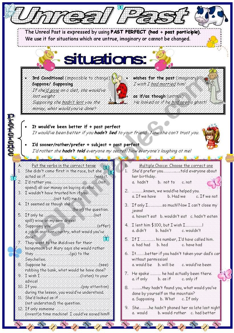 Unreal Past: Past Perfect worksheet