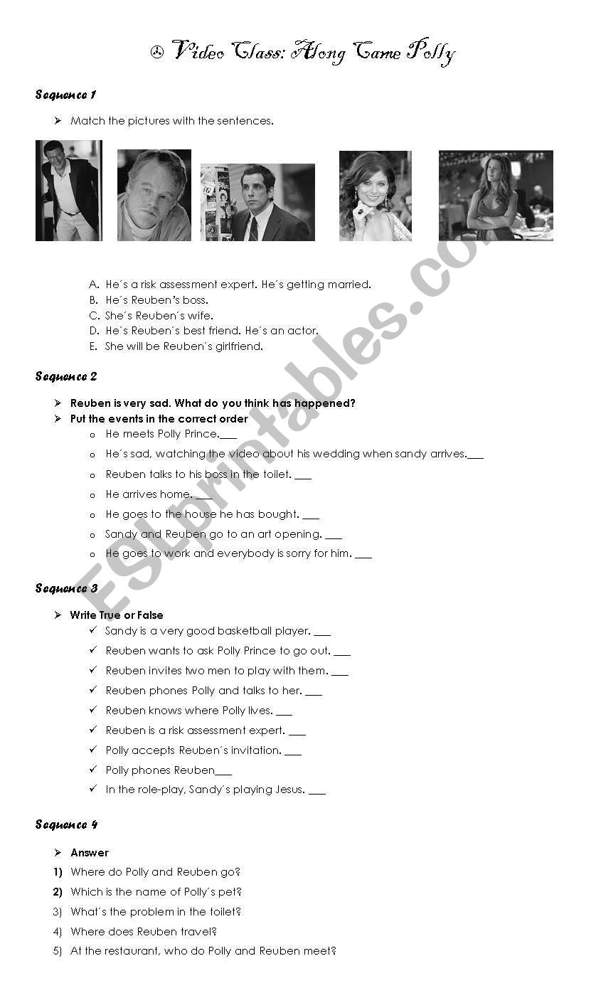 Video Class: Along Came Polly worksheet