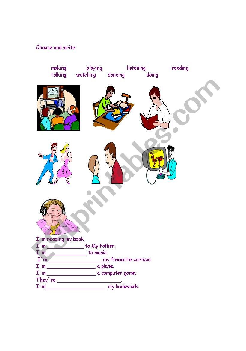 Verbs worksheet