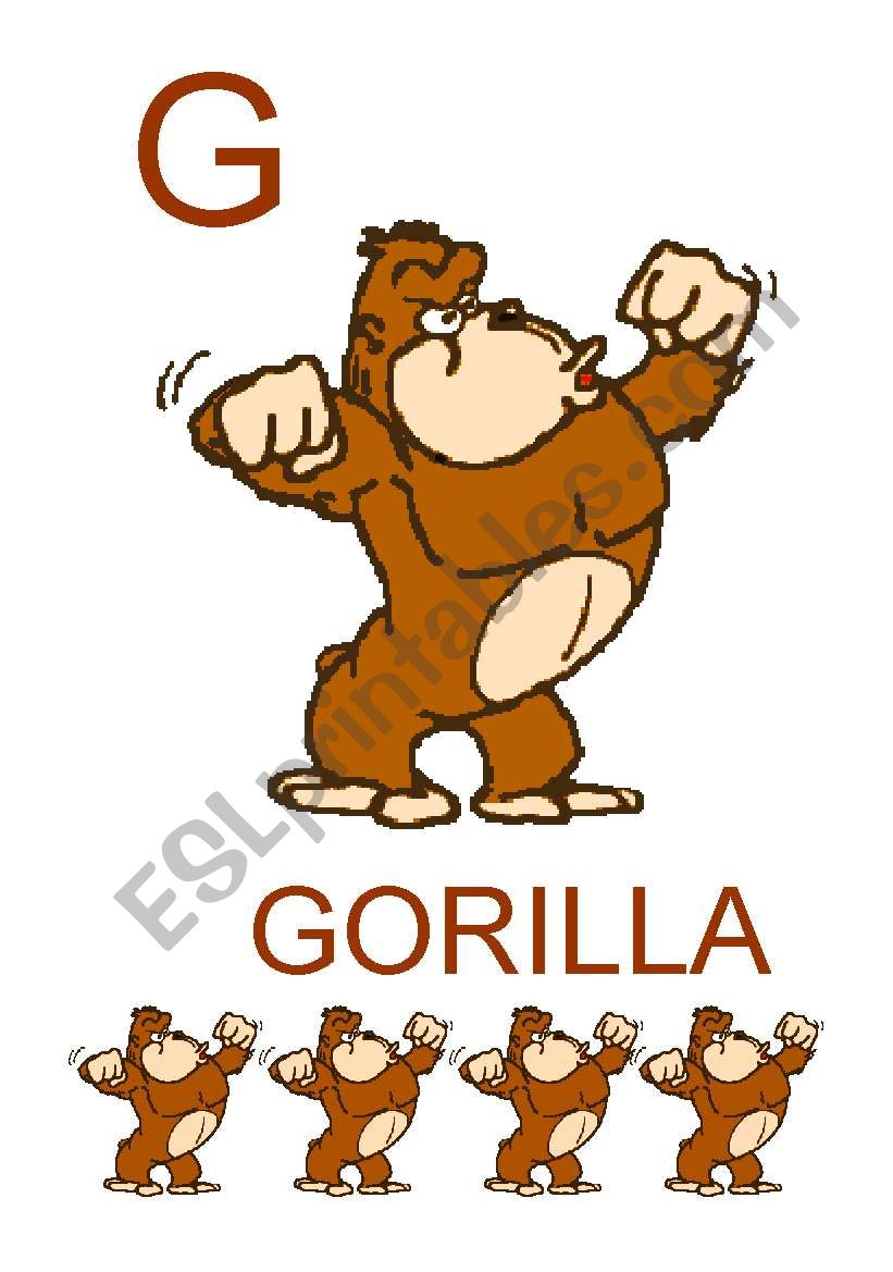 GORILLA worksheet