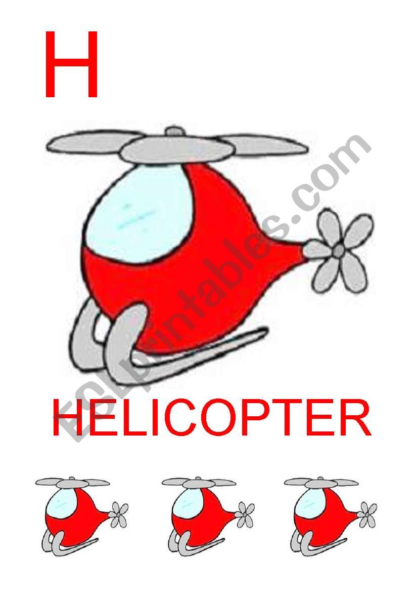 HELICOPTER worksheet