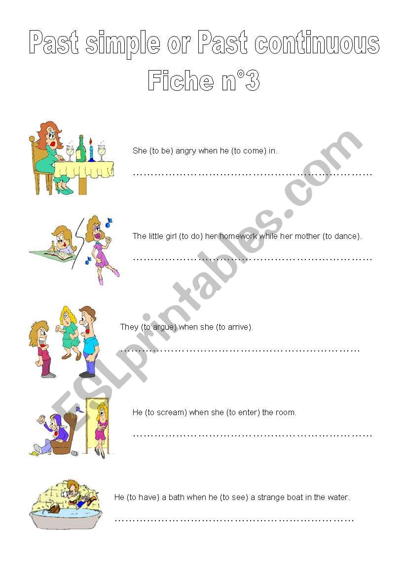 Past Simple or Past Continuous 3