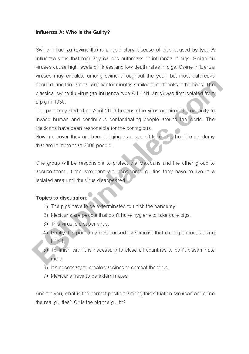 Tribunal worksheet