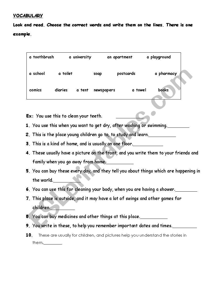 time saver vocabulary test worksheet