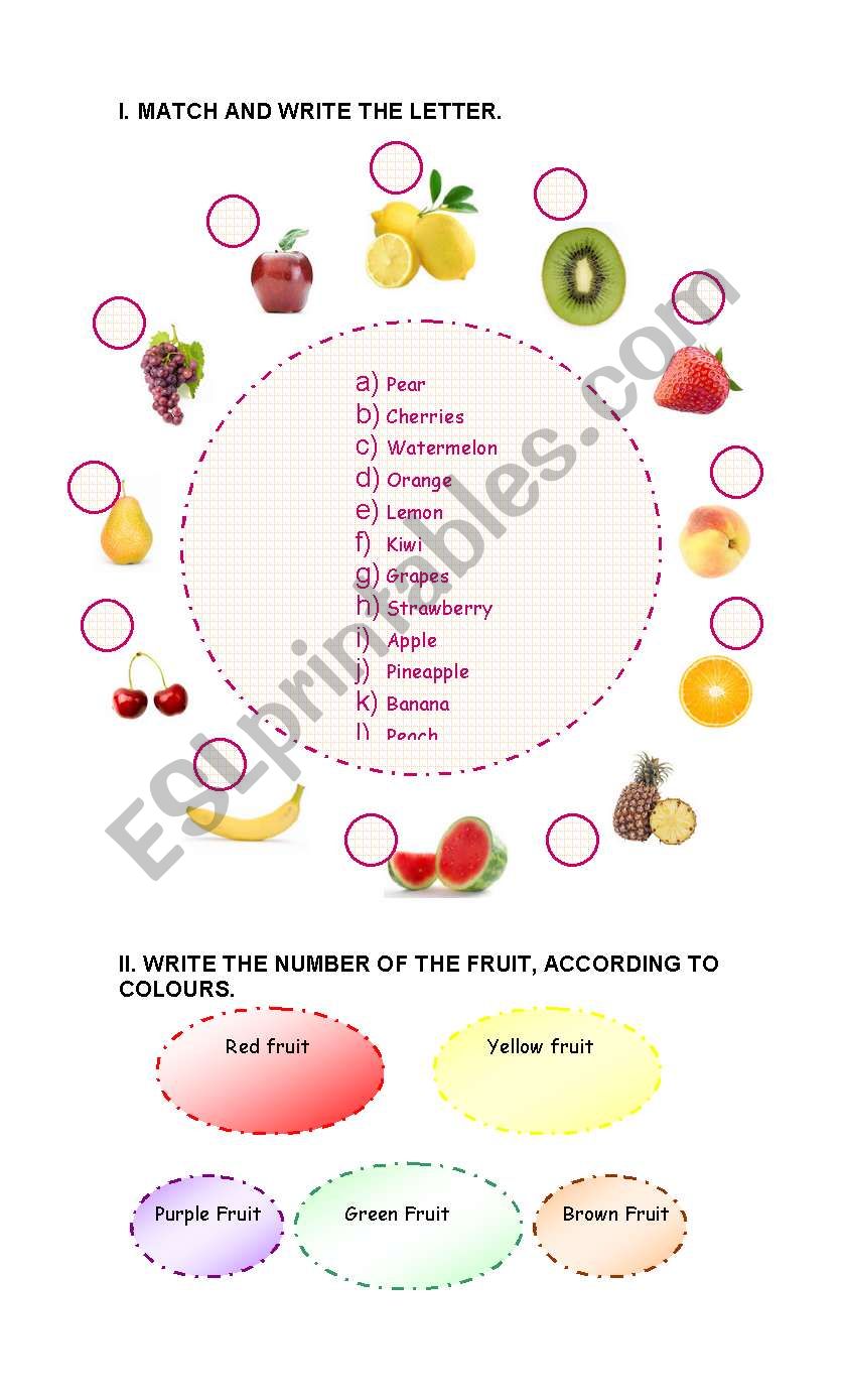 fruit worksheet