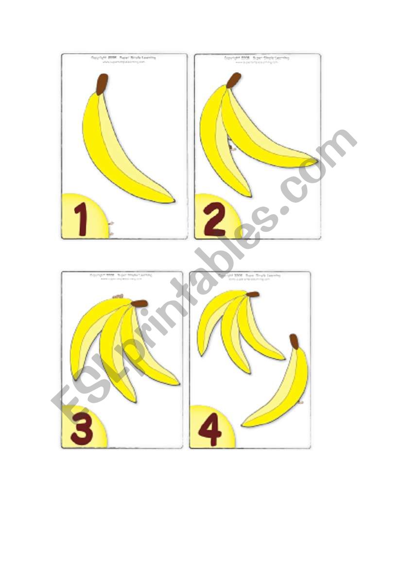 counting bananas worksheet